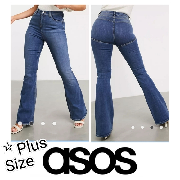 Asos Plus Size Lift Contour Flare Jeans 